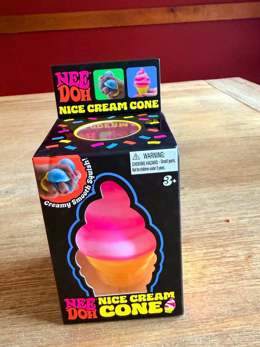NeeDoh Pink Ice Cream Cone Squeeze Toy